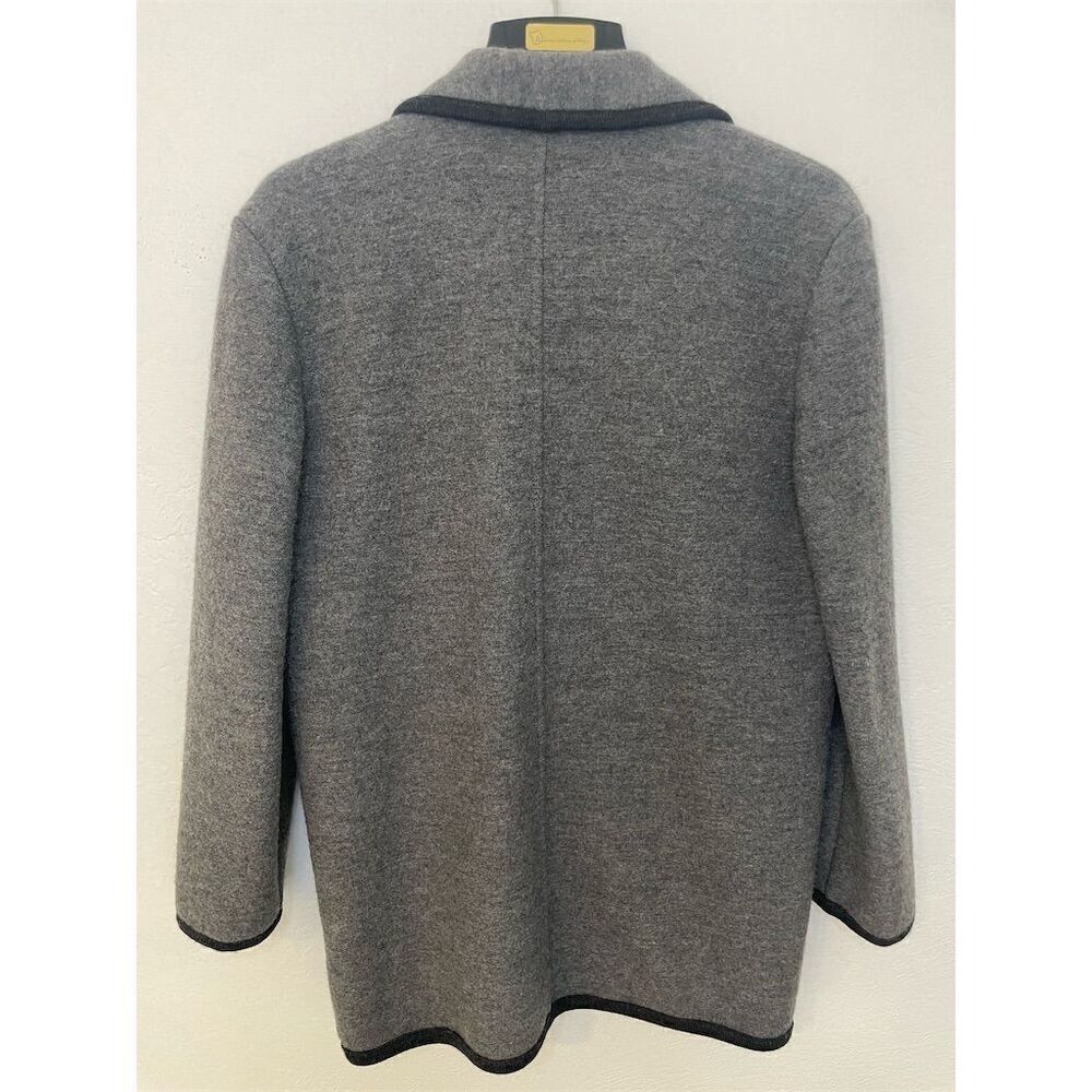 Geiger Women's Vintage Wool Jacket Gray Size 36 Mid-Length Button-Up - Picture 2 of 6